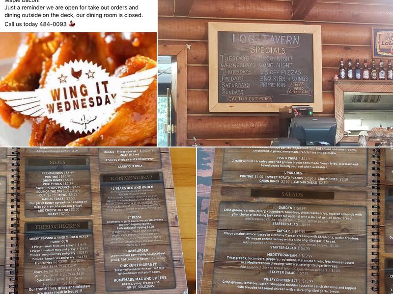 The Log Tavern 2.0 Menu