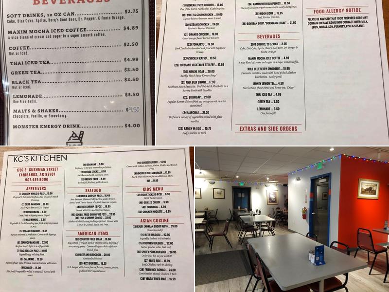 KC’s Kitchen Menu