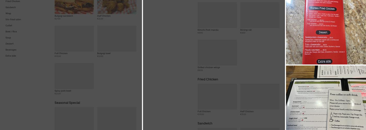 Maroo Menu