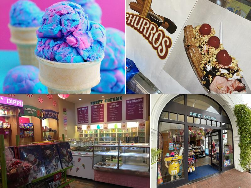 SWEET CREAMS ice cream-shaved ice-churros-candy