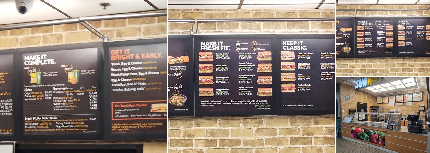 Subway Menu