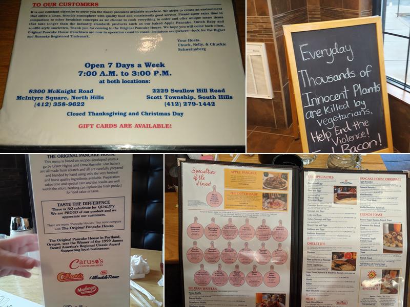 The Original Pancake House Menu