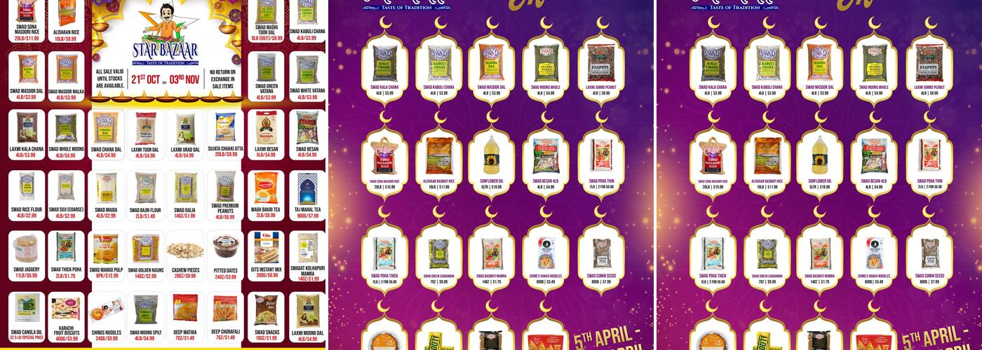 STAR BAZAAR Menu
