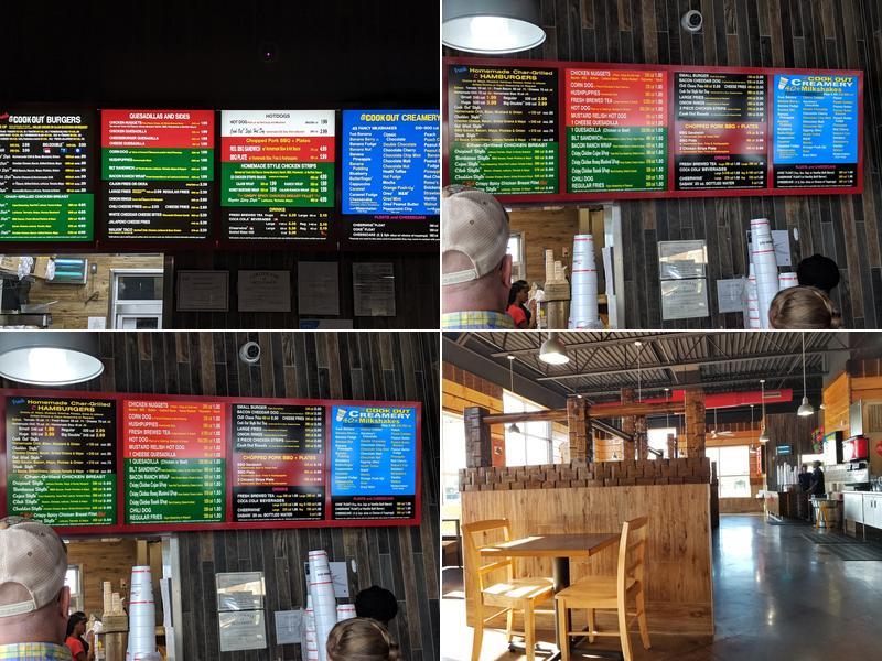 Cook Out Menu