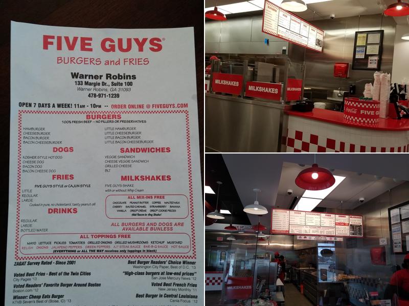 Five Guys Menu