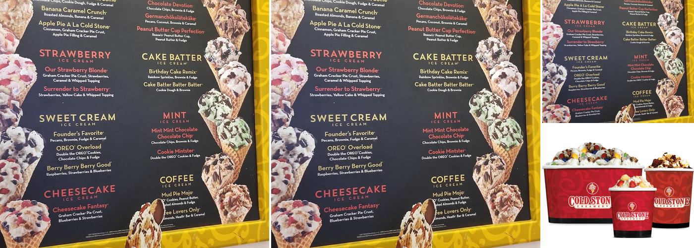 Cold Stone Creamery Menu