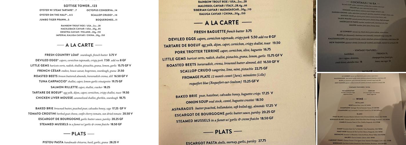 Sottise Menu