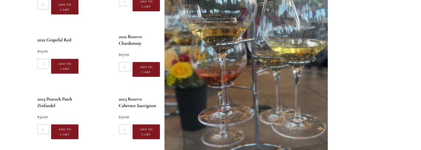 Ruby Hill Winery Menu