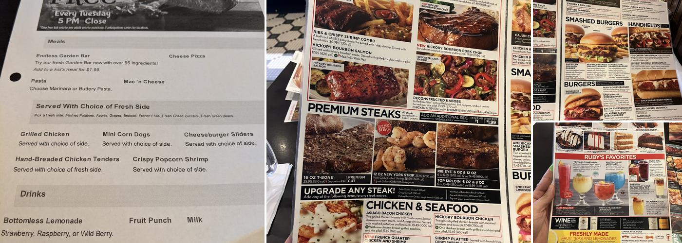 Ruby Tuesday Menu