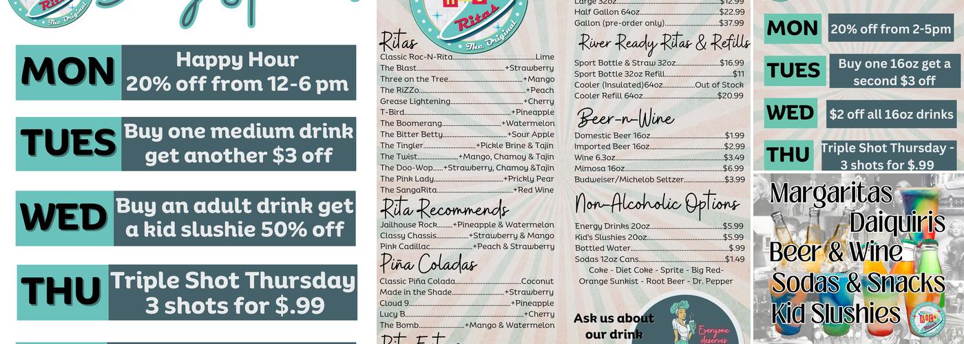 Roc-N-Ritas Menu
