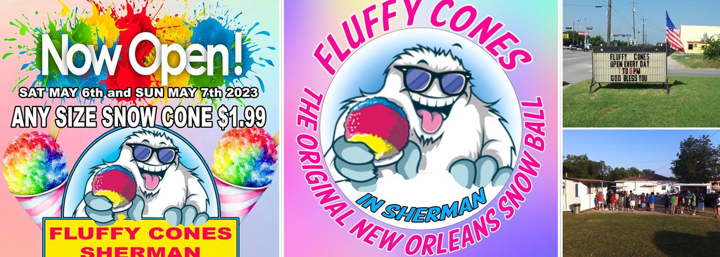 Fluffy cones and ice cream