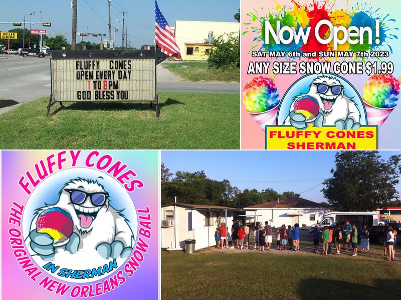 Fluffy cones and ice cream