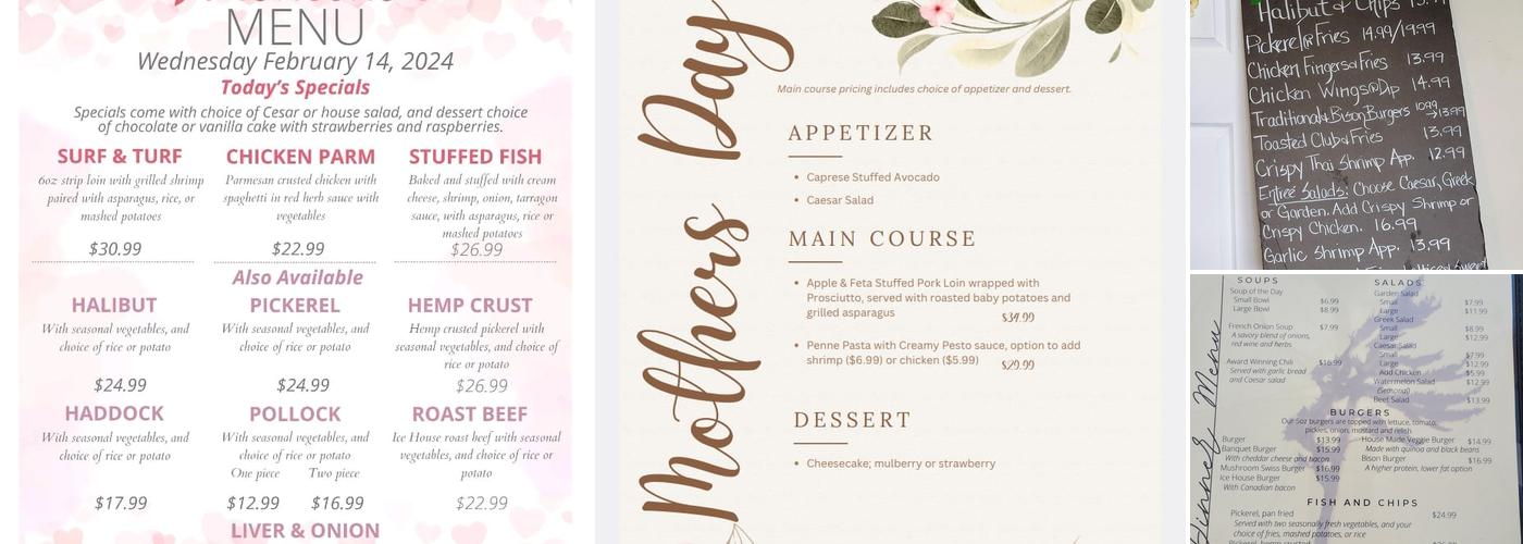 The Olde Ice House Menu