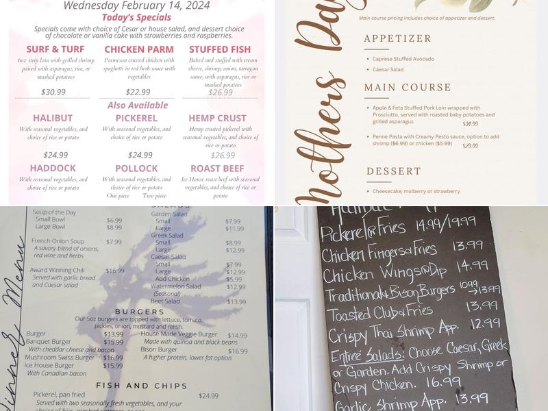 The Olde Ice House Menu