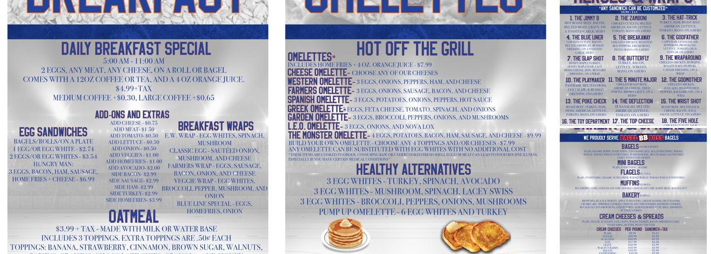 BlueLineDeli&Bagels Menu