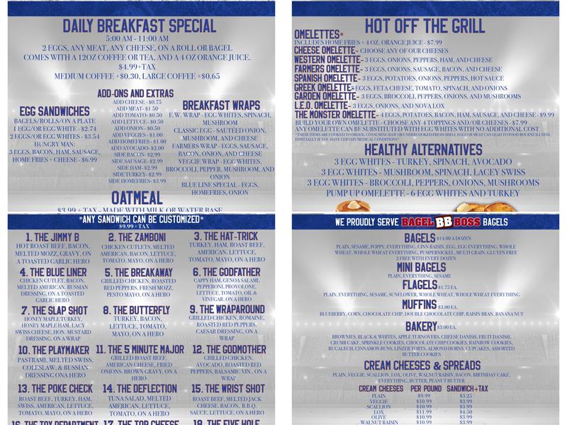 BlueLineDeli&Bagels Menu