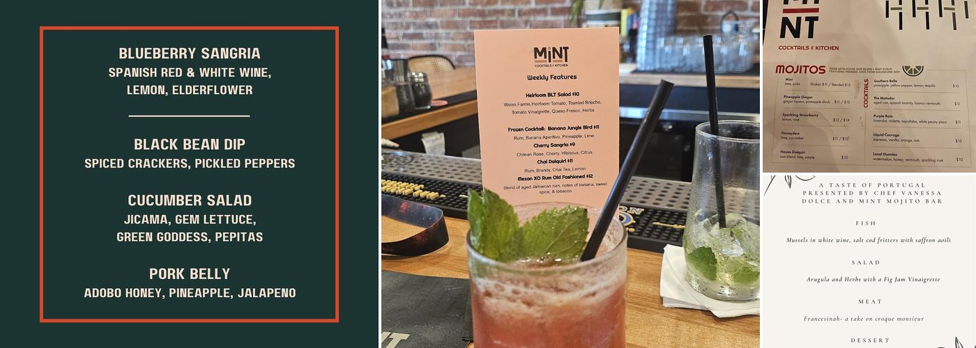 Mint Mojito Bar Menu