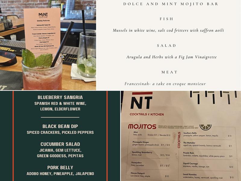 Mint Mojito Bar Menu