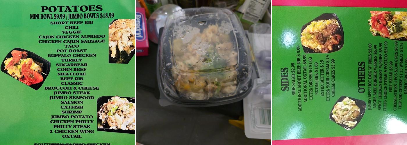 Blossom Potatoes Menu