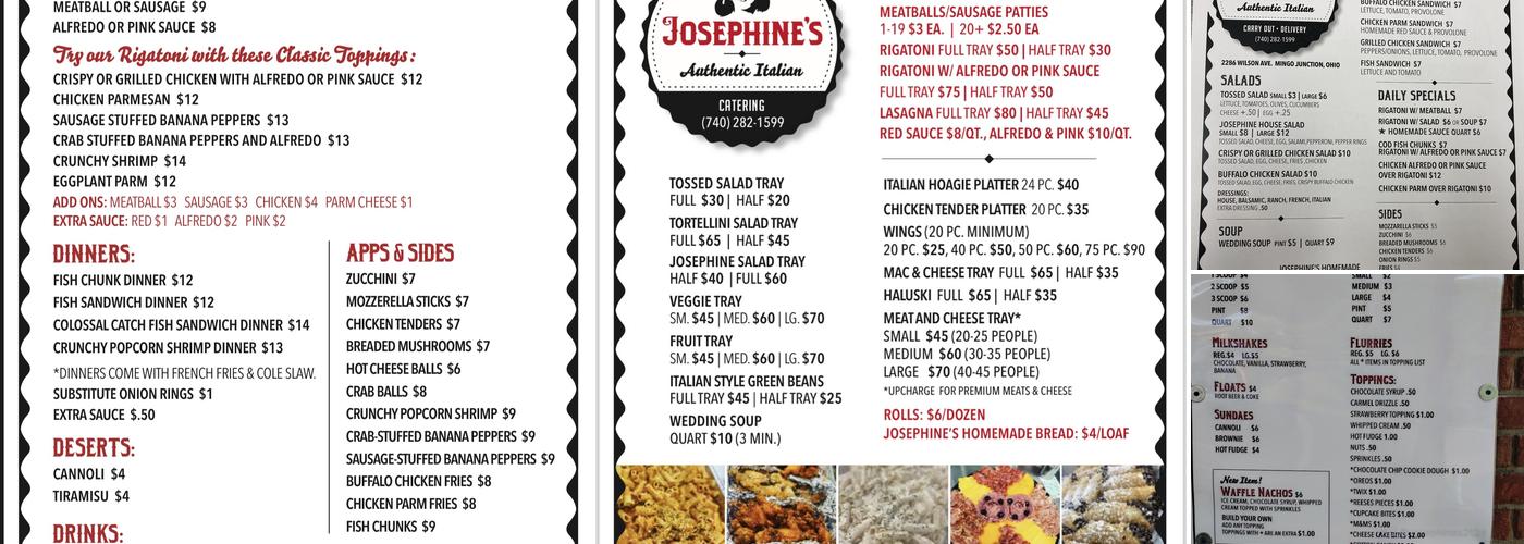 Josephine's Menu