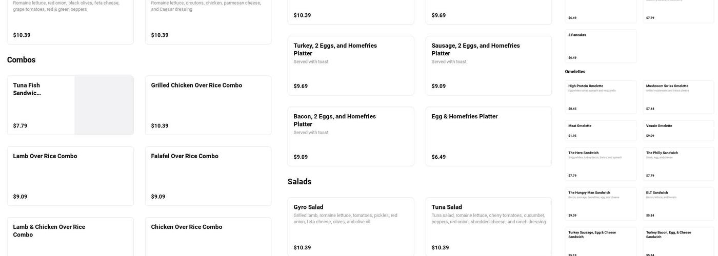 King Deli & Grill Menu