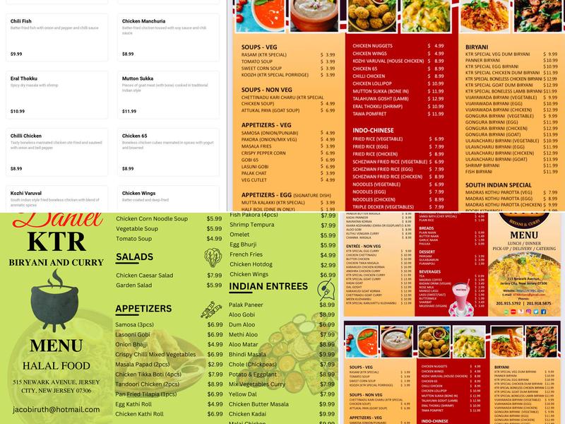 DANIEL KTR BIRYANI CURRY Menu