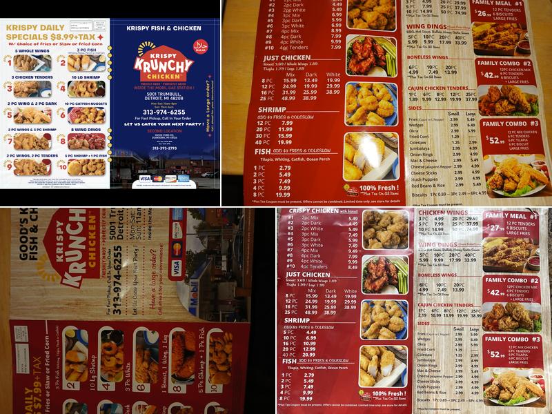 Krispy Krunchy Chicken Menu