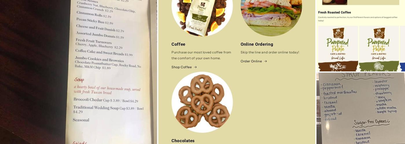 Pampered Palate Cafe & Bistro Menu