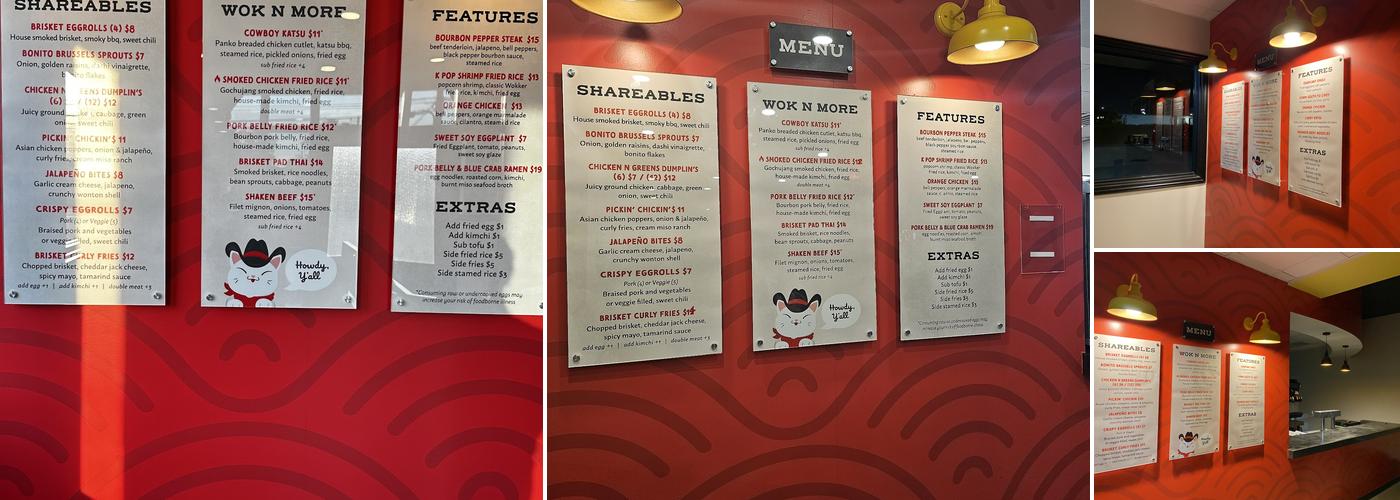 Wokker Menu