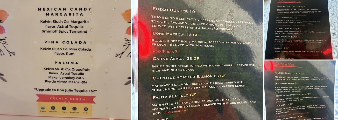 Fuego Tacos & Bar Menu