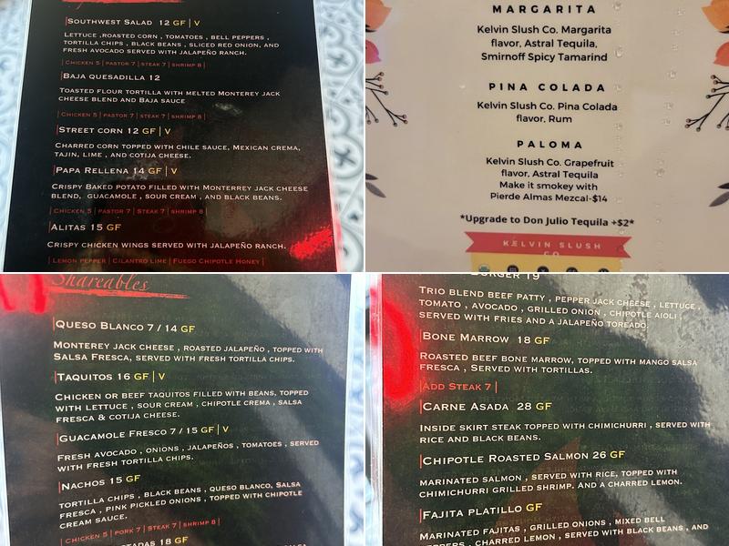 Fuego Tacos & Bar Menu