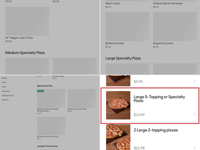 Pizza Hut Menu