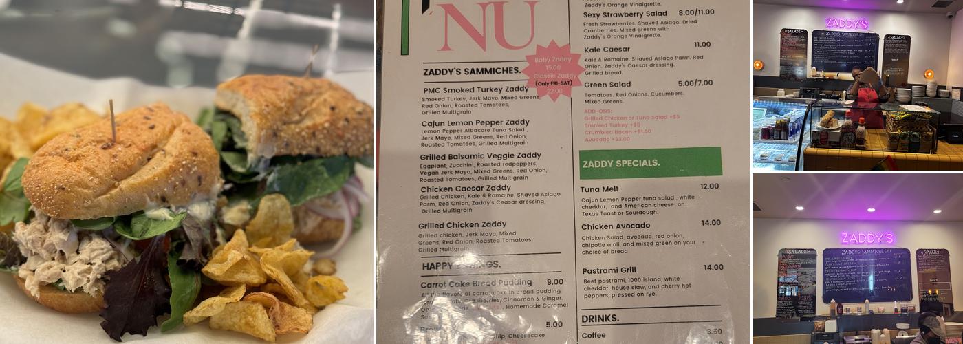 Zaddy's Menu