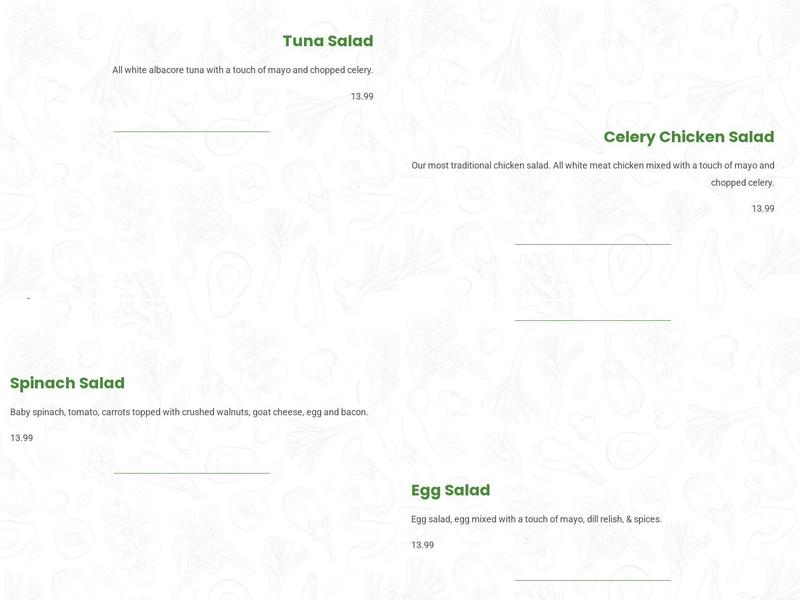 Cafe at Pharr Menu
