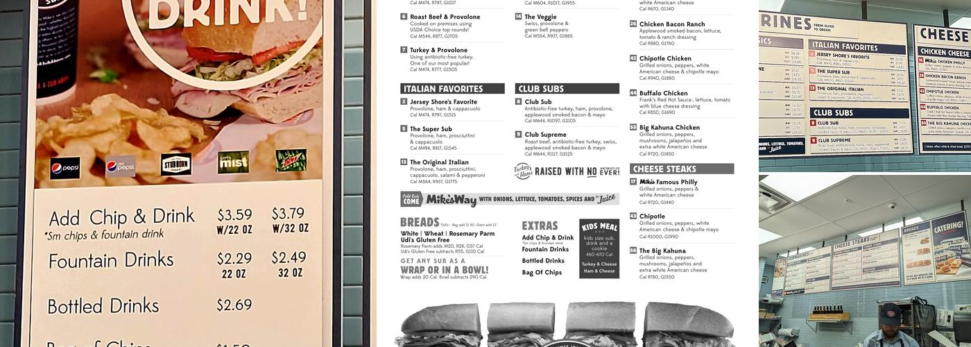 Jersey Mike's Subs Menu