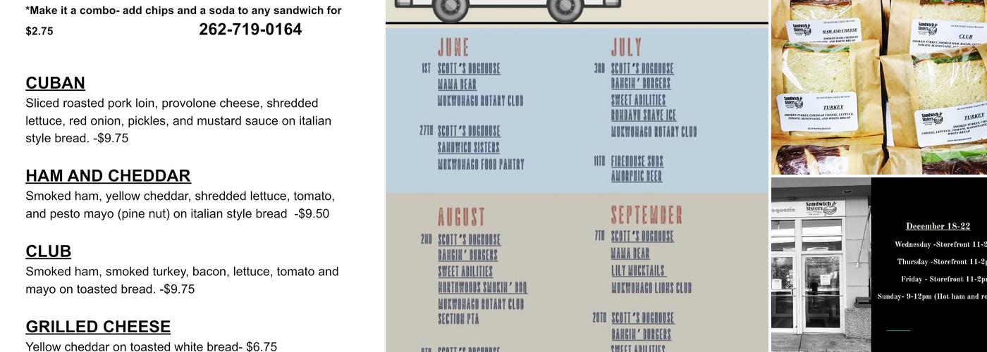 Sandwich Sisters Menu