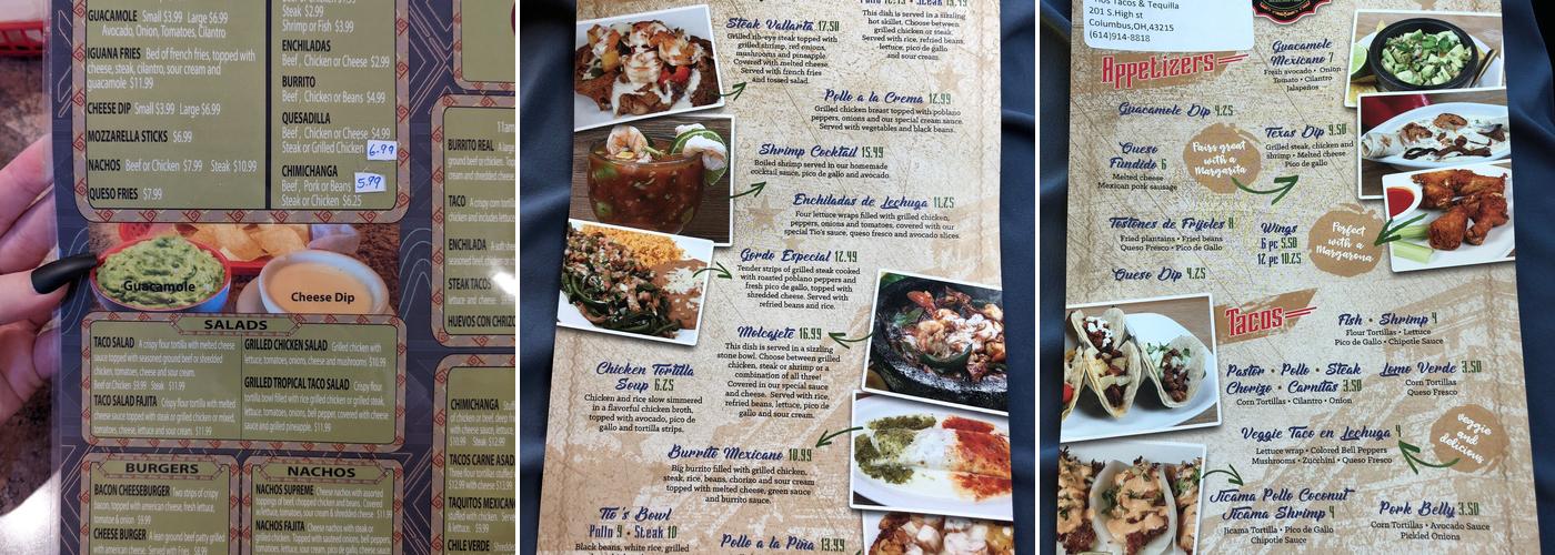 Taco & Tequila 2 Menu