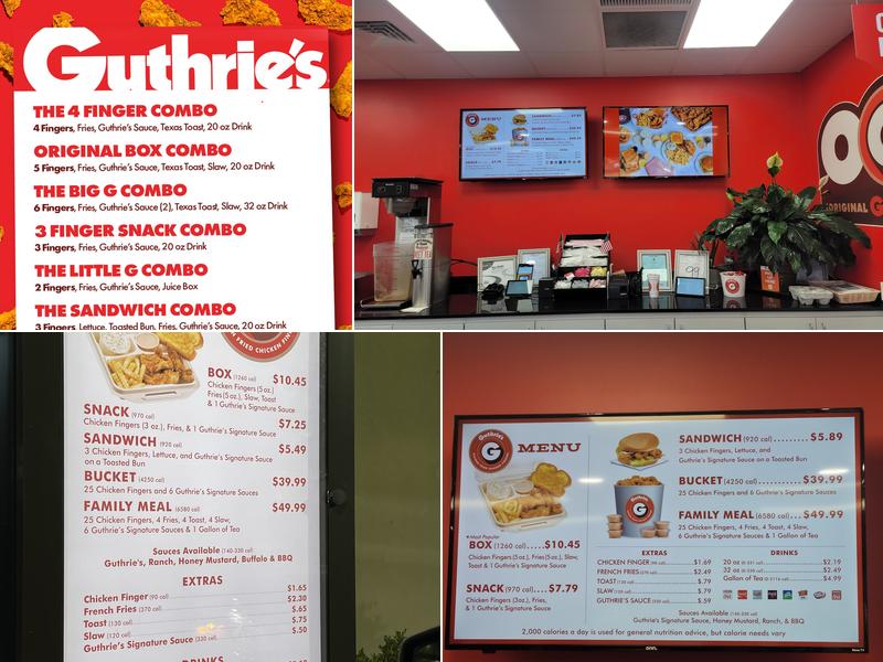 Guthrie's Menu
