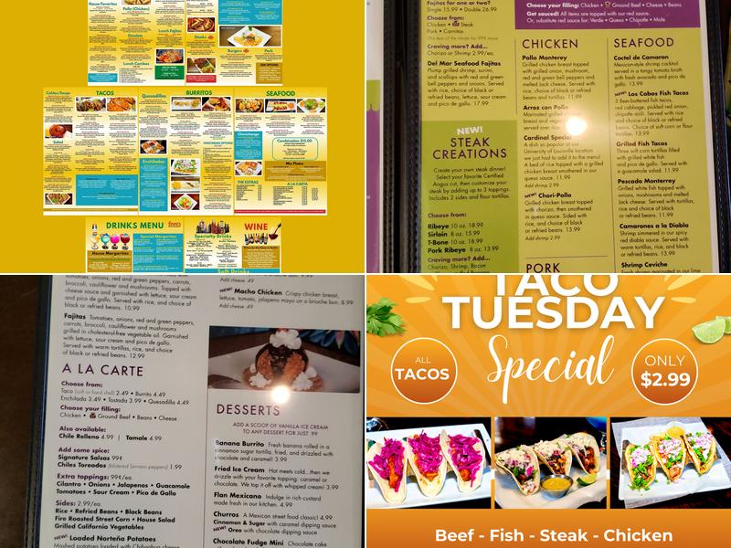 Felipe's Mexican Restaurant Menu