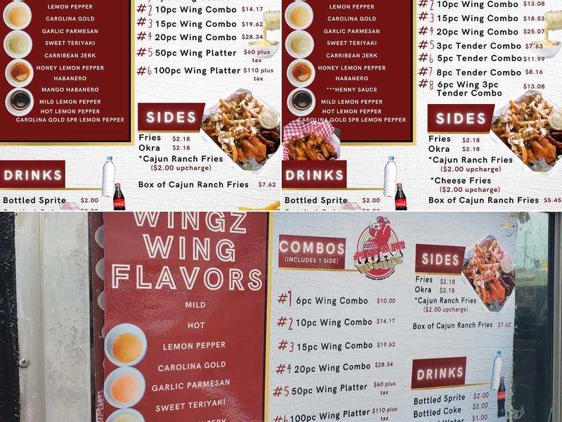 Goat Wingz Food Truck Menu