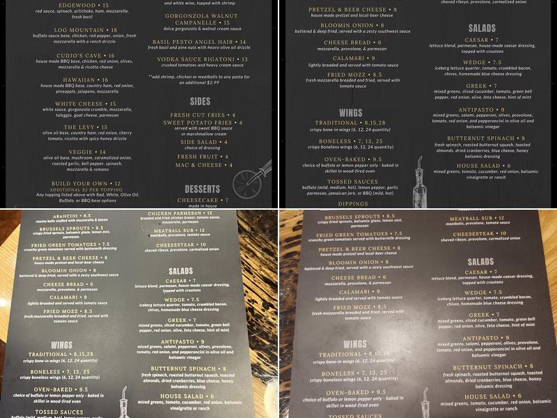 Ike's Artisan Pizza Menu