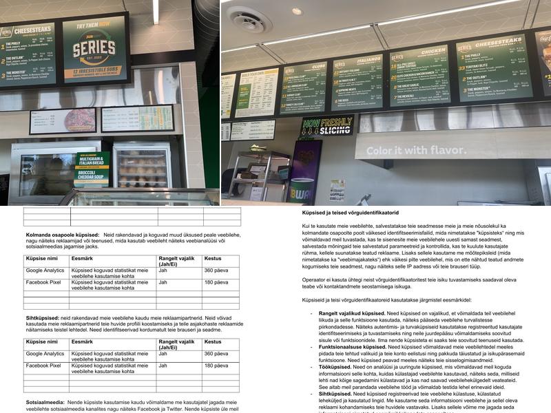 Subway Menu
