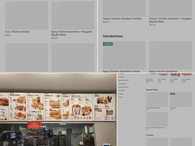KFC Menu