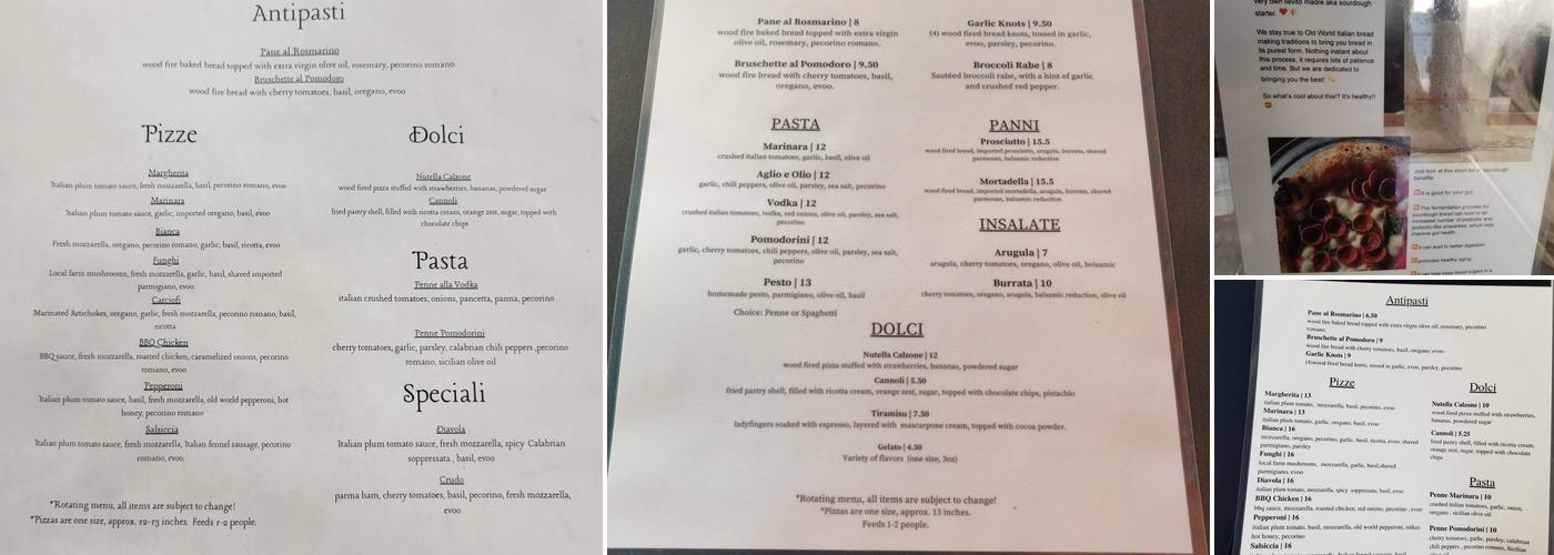 Calogero's Menu