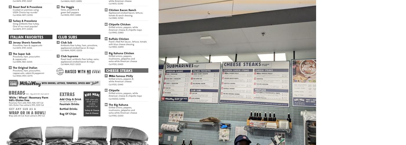 Jersey Mike's Subs Menu