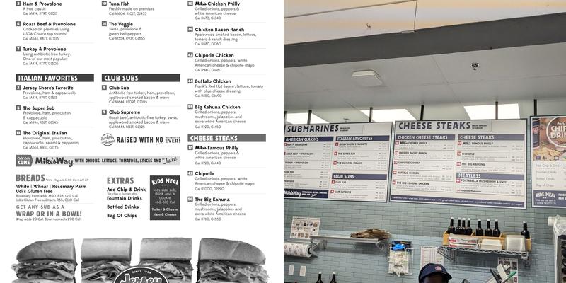 Jersey Mike's Subs Menu
