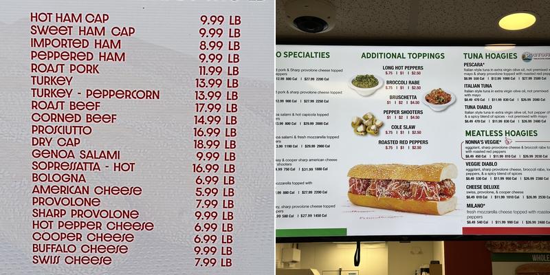 PrimoHoagies Menu