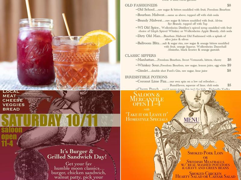 Humble Moon Folkstead and Saloon Menu