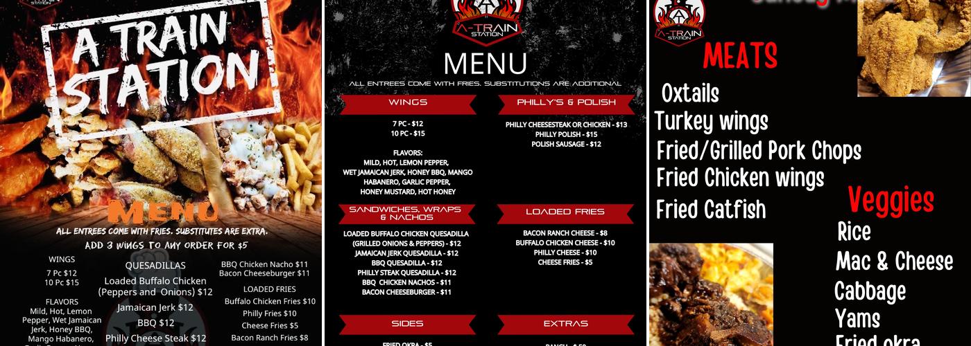 A-Train Express Menu