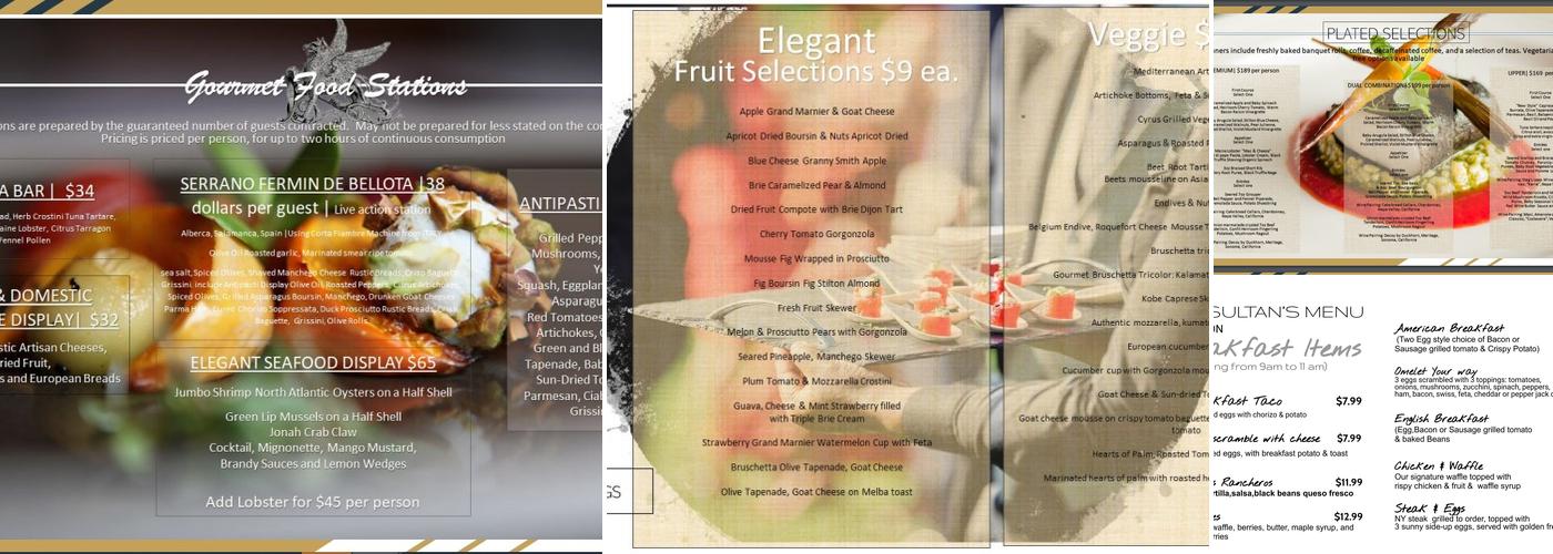 Chef Anthony's Table Menu